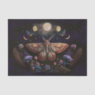 Michelles flatternder Mond, farbenfroher Moth Seidenpapier