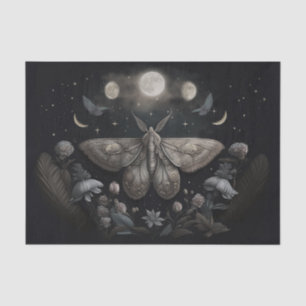Michelle's Fluttering Moon, Silvery Moth Seidenpapier