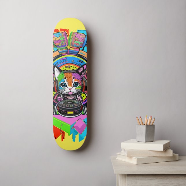 Michi a todo Ritmo Skateboard (Wandkunst)