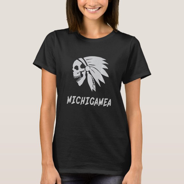 Michigamea Native Amerikanische Ureinwohner Gebore T-Shirt (Vorderseite)