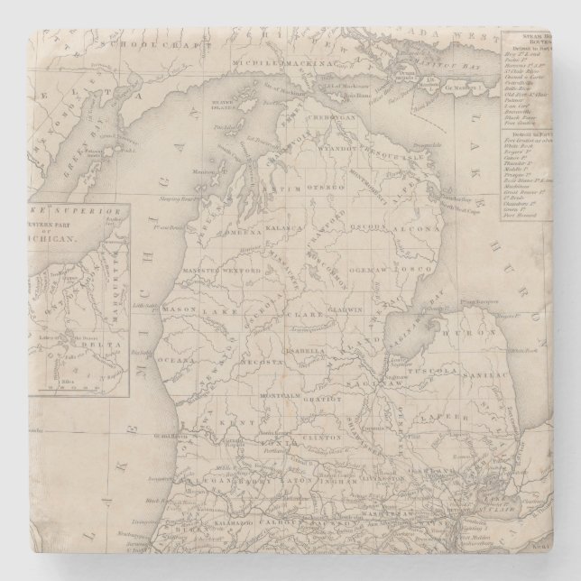 Michigan 9 steinuntersetzer (Vorderseite)