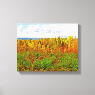 MICHIGAN AGLOW IM HERBST LEINWANDDRUCK