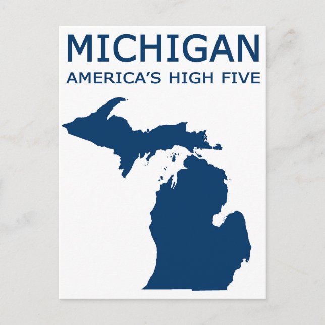Michigan. Amerikas Fünf Hochgläubige Postkarte (Vorderseite)