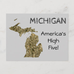 Michigan - Amerikas "High Five Postcard" Postkarte