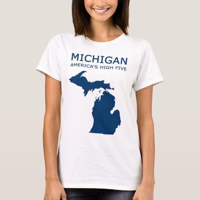 Michigan. Amerikas hohe fünf T-Shirt (Vorderseite)