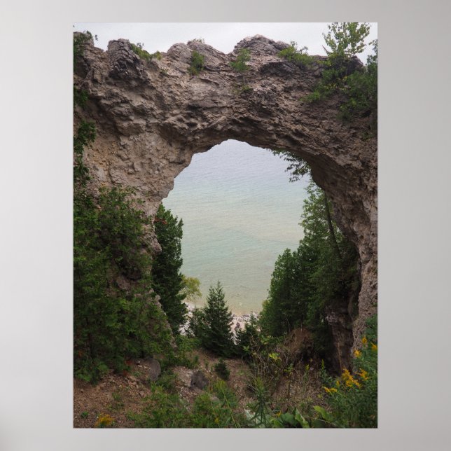 Michigan Arch Rock Geology Foto Poster (Vorne)
