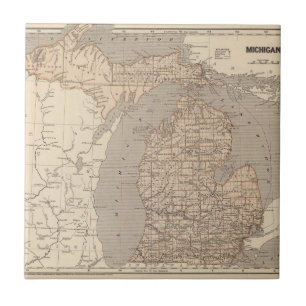 Michigan-Atlas-Karte Fliese