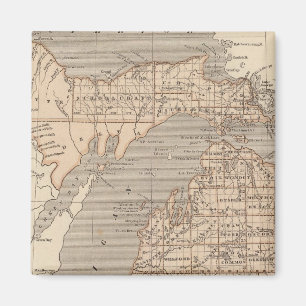 Michigan Atlas Karte Magnet