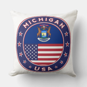 Michigan-Aufkleber, Telefongehäuse, Tasche, Uhr Kissen