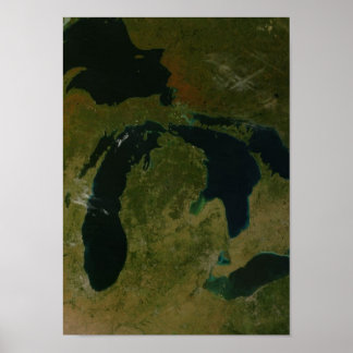 Michigan aus dem Weltraum Poster