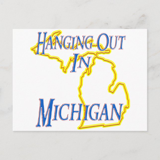 Michigan - Ausgehen Postkarte (Vorderseite)