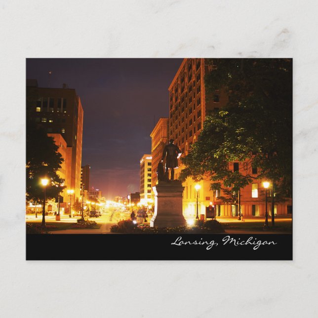 Michigan Avenue Lights Postkarte (Vorderseite)