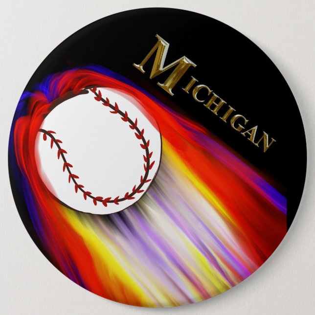 MICHIGAN BASEBALL BUTTON (Vorderseite)