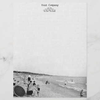 Michigan Beach Scene aus den 40er Jahren Briefbogen
