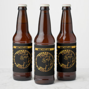 MICHIGAN BIERFLASCHENETIKETT