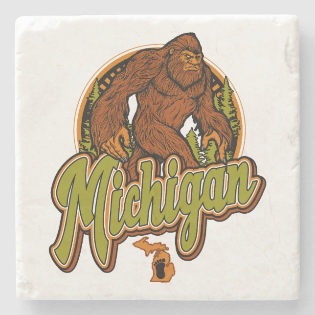 Michigan Bigfoot Untersetzer (Vorderseite)