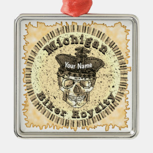 Michigan Biker Ornament Aus Metall
