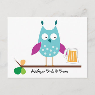 Michigan Birds & Brews Postcard Postkarte
