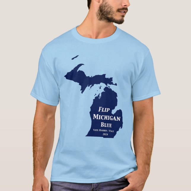 Michigan Blue im Jahr 2024 gedreht T-Shirt (Vorderseite)