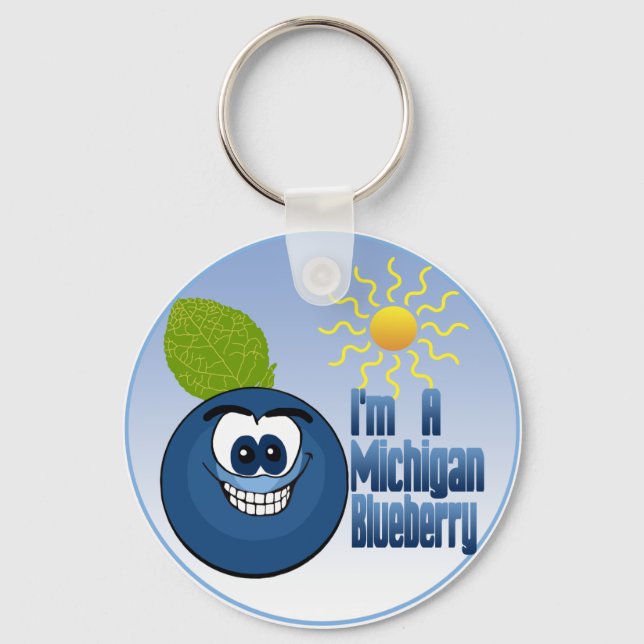 Michigan Blueberry Schlüsselanhänger (Vorderseite)