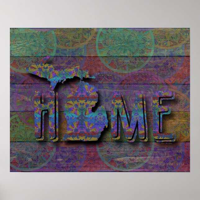 Michigan | Boho Style Poster (Vorne)