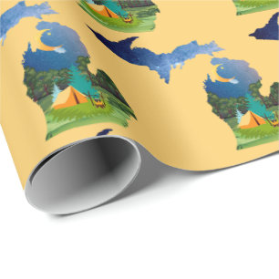 Michigan-Campingplatz-Abenteuer-Geschenkpapier Geschenkpapier
