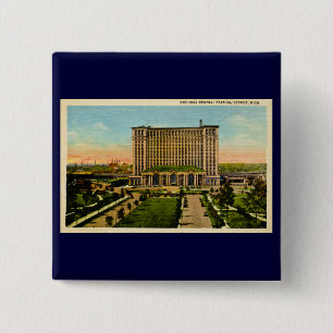 Michigan Central Station Detroit, Michigan Button