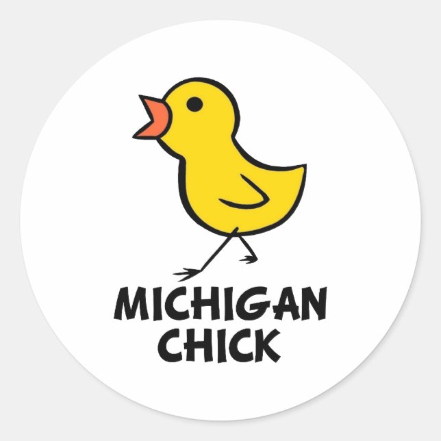 Michigan Chick Sticker (Vorderseite)
