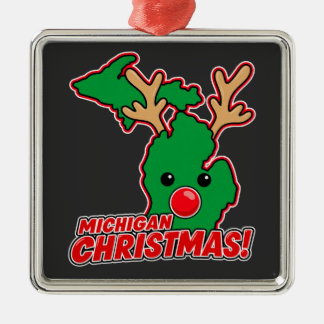 Michigan Christmas Reindeer Ornament Aus Metall