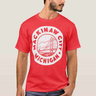 Michigan Circle White T-Shirt