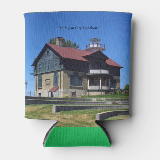 Michigan City Lighthouse kann kühler Dosenkühler (Vorderseite)