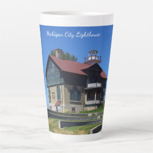 Michigan City Lighthouse Latte Tasse