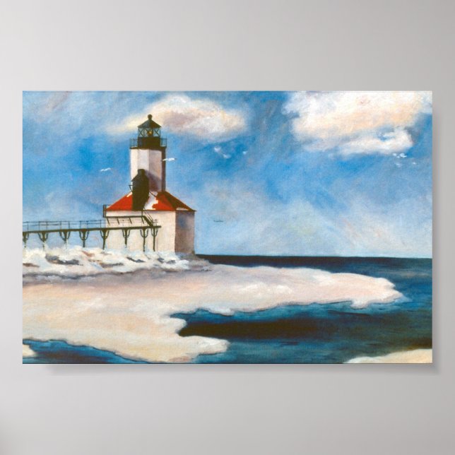 Michigan City Lighthouse Poster (Vorne)
