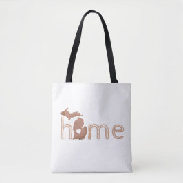 Michigan Copper Staat Silhouette mit Zuhause Text