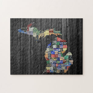 Michigan-Counties-Kennzeichen-Kartenrätsel Puzzle