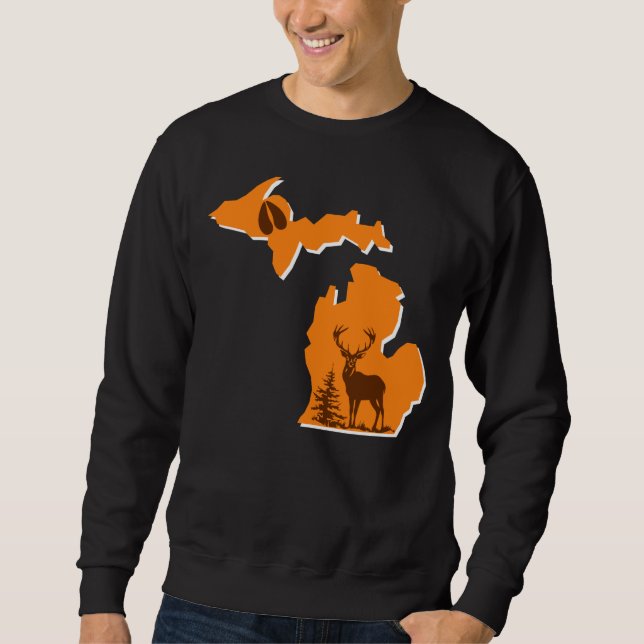 Michigan Deer Hunting - Crewneck Sweatshirt (Vorderseite)