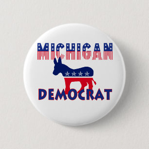 Michigan Demokrat Button