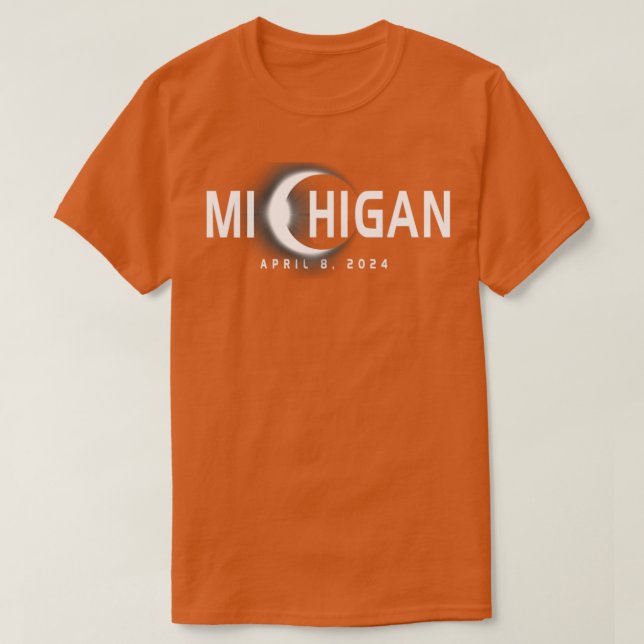 Michigan Eclipse Souvenir 8. April 2024 T-Shirt (Design vorne)