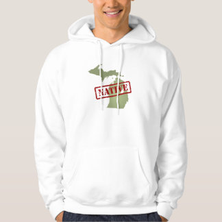 Michigan-Eingeborener mit Michigan-Karte Hoodie