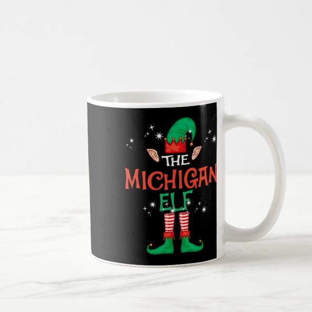 Michigan Elf Matching Family Group Weihnachten Kaffeetasse (Rechts)