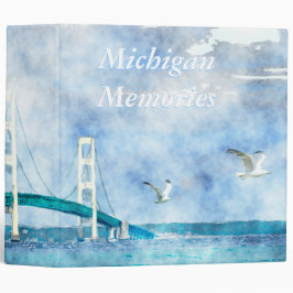 Michigan Erinnerungen Mackinac Bridge 2" Binder 5,1 Cm Ordner