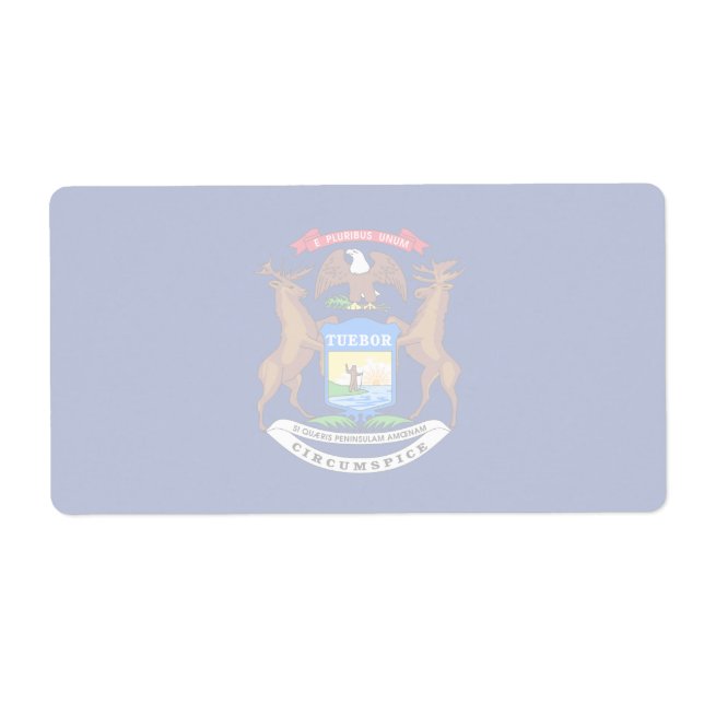 Michigan Faint Flag Shipping Label (Vorne)