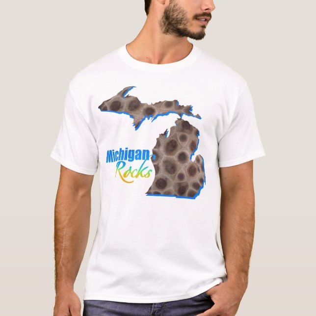 Michigan Felsen | Petoskey stone pattern T - Shirt (Vorderseite)