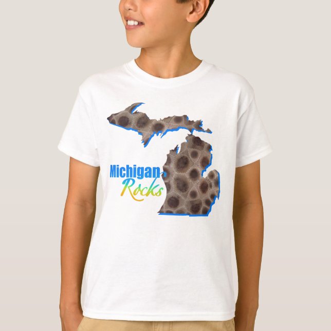 Michigan Felsen | Petoskey stone pattern T - Shirt (Vorderseite)