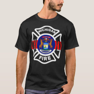 Michigan Fire Department Feuerwehr Feuerwehrleute T-Shirt