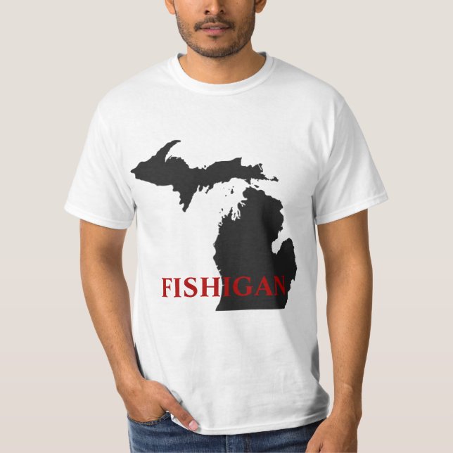 Michigan Fischer Spaß T-Shirt (Vorderseite)