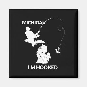 Michigan Fishing-Jersey-Geschenk für Fischer und Magnet