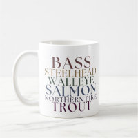 Michigan Fishing Theme Coffee Tasse