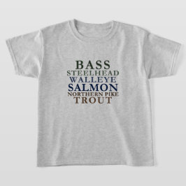 Michigan Fishing Theme Kids T-Shirt