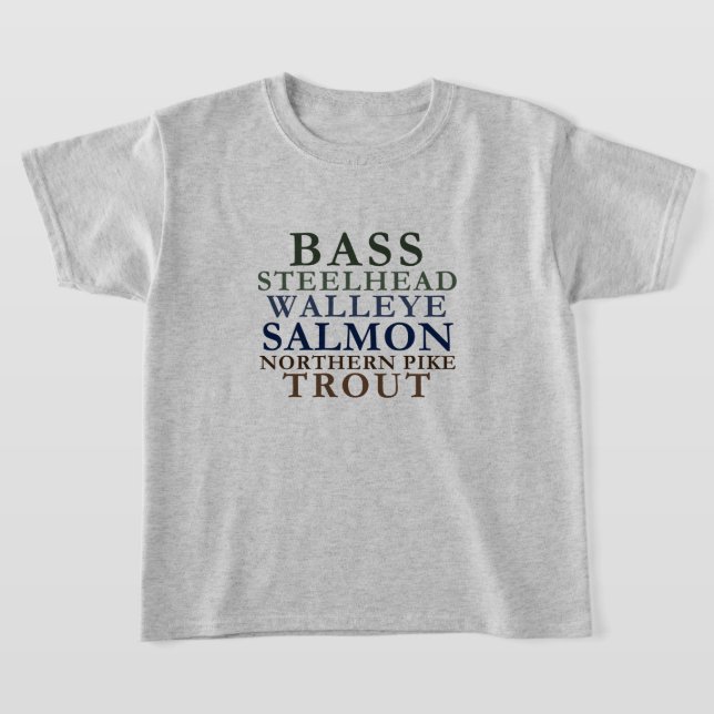 Michigan Fishing Theme Kids T-Shirt (Ablage )